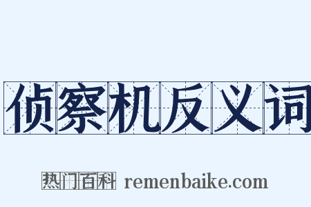 侦察机反义词是什么意思的图片